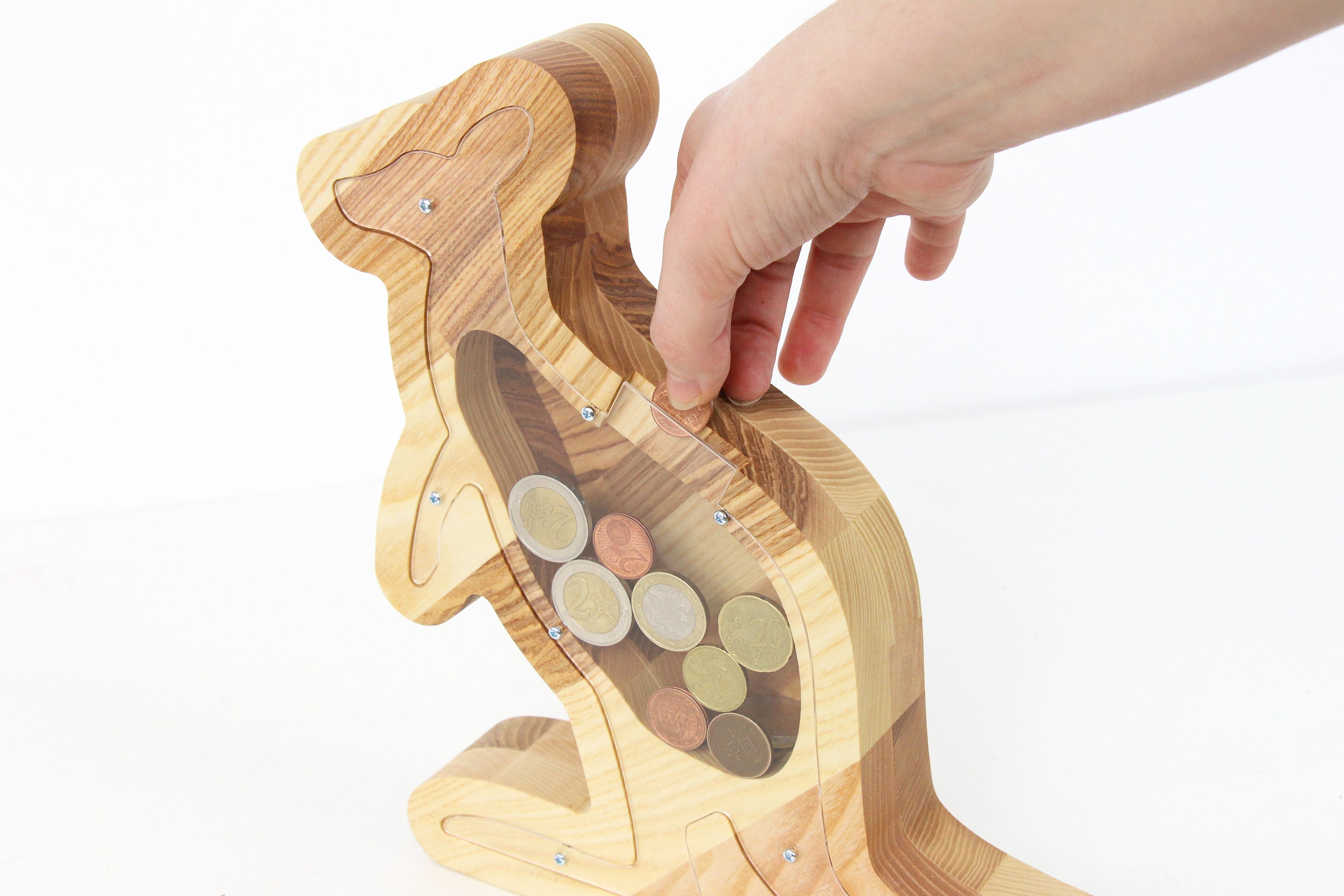 Kangaroo Money Bank Wooden Coin Bank Custom Piggy Bank Money Etsy