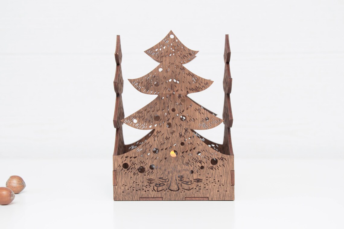 Christmas Candle Holder Best Friend Christmas Gift Wooden Etsy