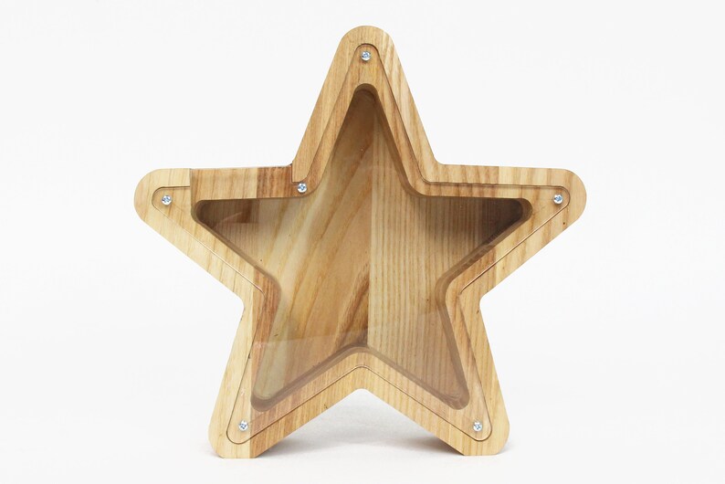 Star Shaped Piggy Bank Money Bank For Kids Challenge Coin Etsy - image 0