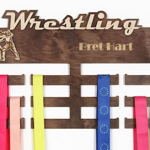 Wrestling Personalized medal hanger Medal hanger Medal rack Wrestling gifts