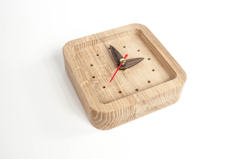 Wooden Clock for Desk Table Clock Personalized Clock Desk Etsy