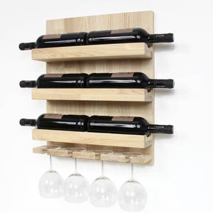 Wooden Wine Rack Wall Mounted, Wine Holder, Wine Rack Gift, Wine Holder Gift, Wine Rack Hanging, Wine Holder Wood, Wine Glass Holder