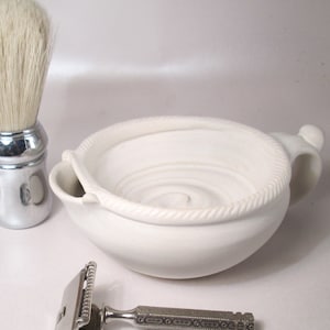 Medium #1 Shaving Scuttle Bowl Ivory by Steve Woodhead