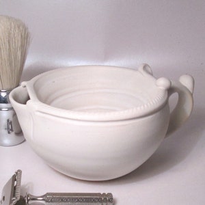 Large #2 Shaving Scuttle Bowl Ivory by Steve Woodhead