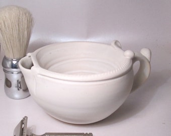 Large #2 Shaving Scuttle Bowl Ivory by Steve Woodhead