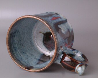 Stoneware Tea Coffee Mug AI Wheel Thrown Handmade Electric Blue Steve Woodhead Ceramics
