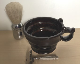 Shaving Bowl Mug Teak by Steve Woodhead