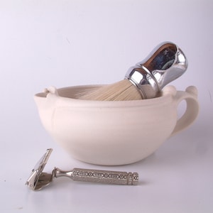 Shaving Suribachi Scuttle Bowl Ivory - Large #2 by Steve Woodhead