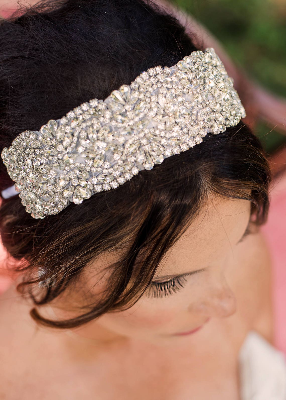 CUSTOM Bridal Rhinestone Headband / Rhinestone Headband / Etsy
