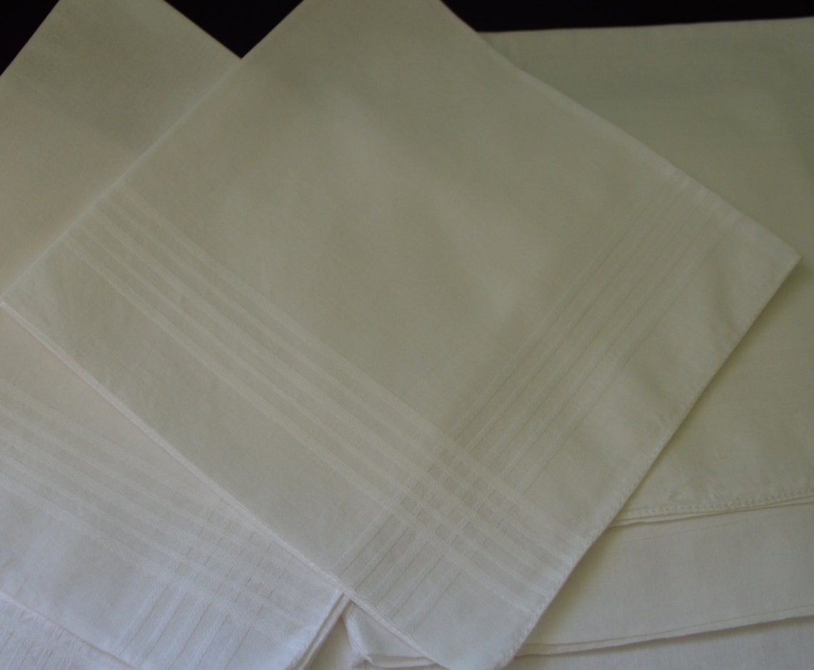 Groom White Handkerchief / Pinstripe / Groom / Wedding / Tears | Etsy