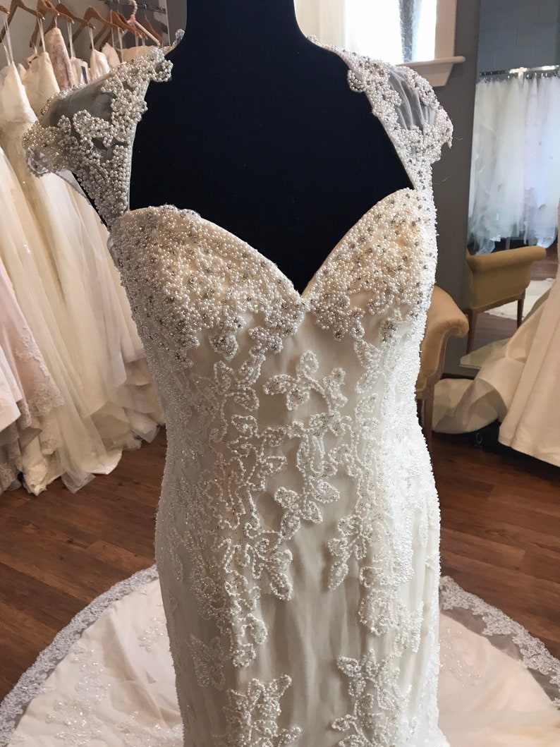 Beaded Backless Wedding Dress