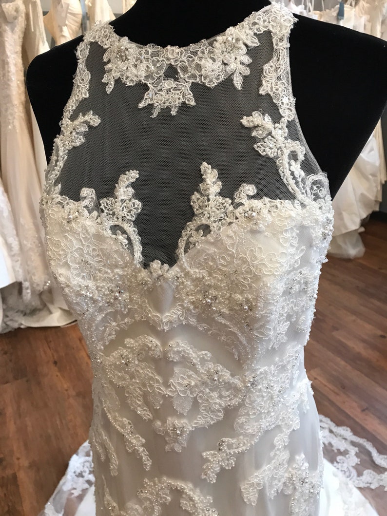 Lace Front Wedding Dress