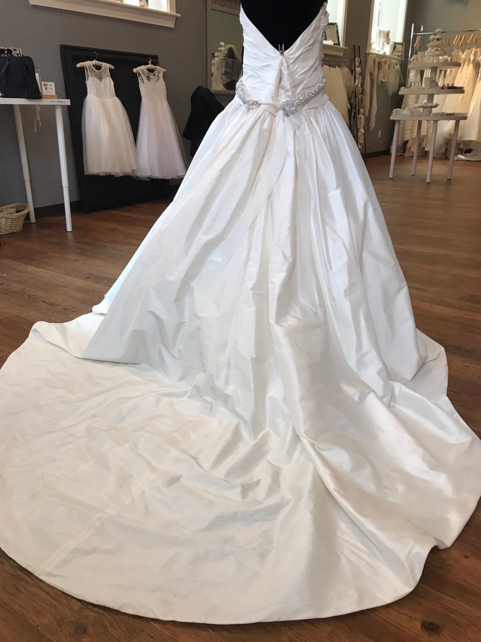 20 / Duchess Satin Wedding Dress / VBack Illusion Wedding Etsy