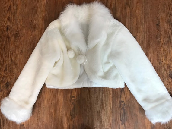 faux fur wedding bolero