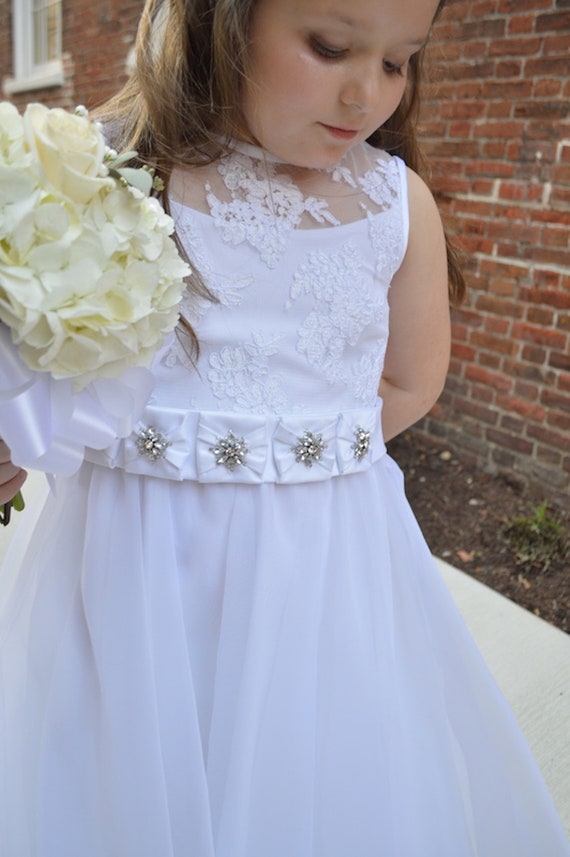 Flower girl rhinestone clearance belt