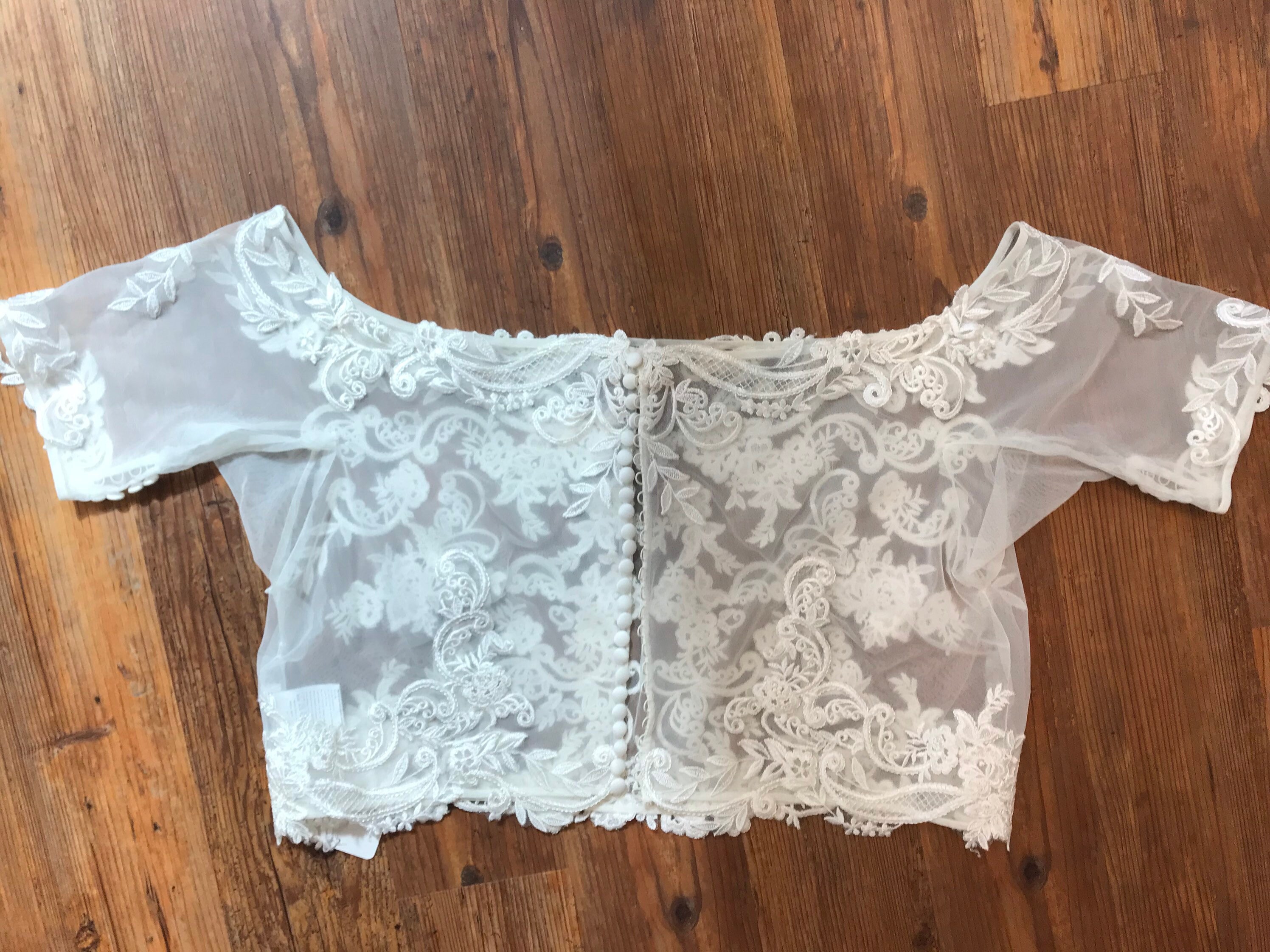 ivory lace bolero jacket