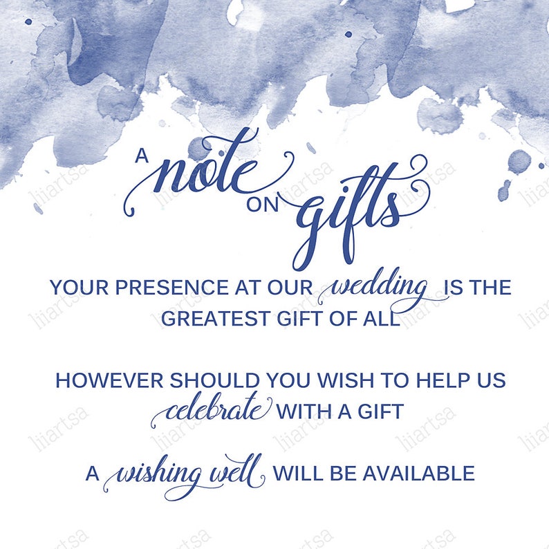 Watercolour Splash Wedding Invitation Water Blue image 6