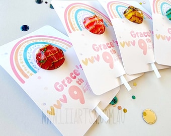 Etiqueta personalizada para chupete Chupa Chup: recuerdo de cumpleaños (imprimible digitalmente)