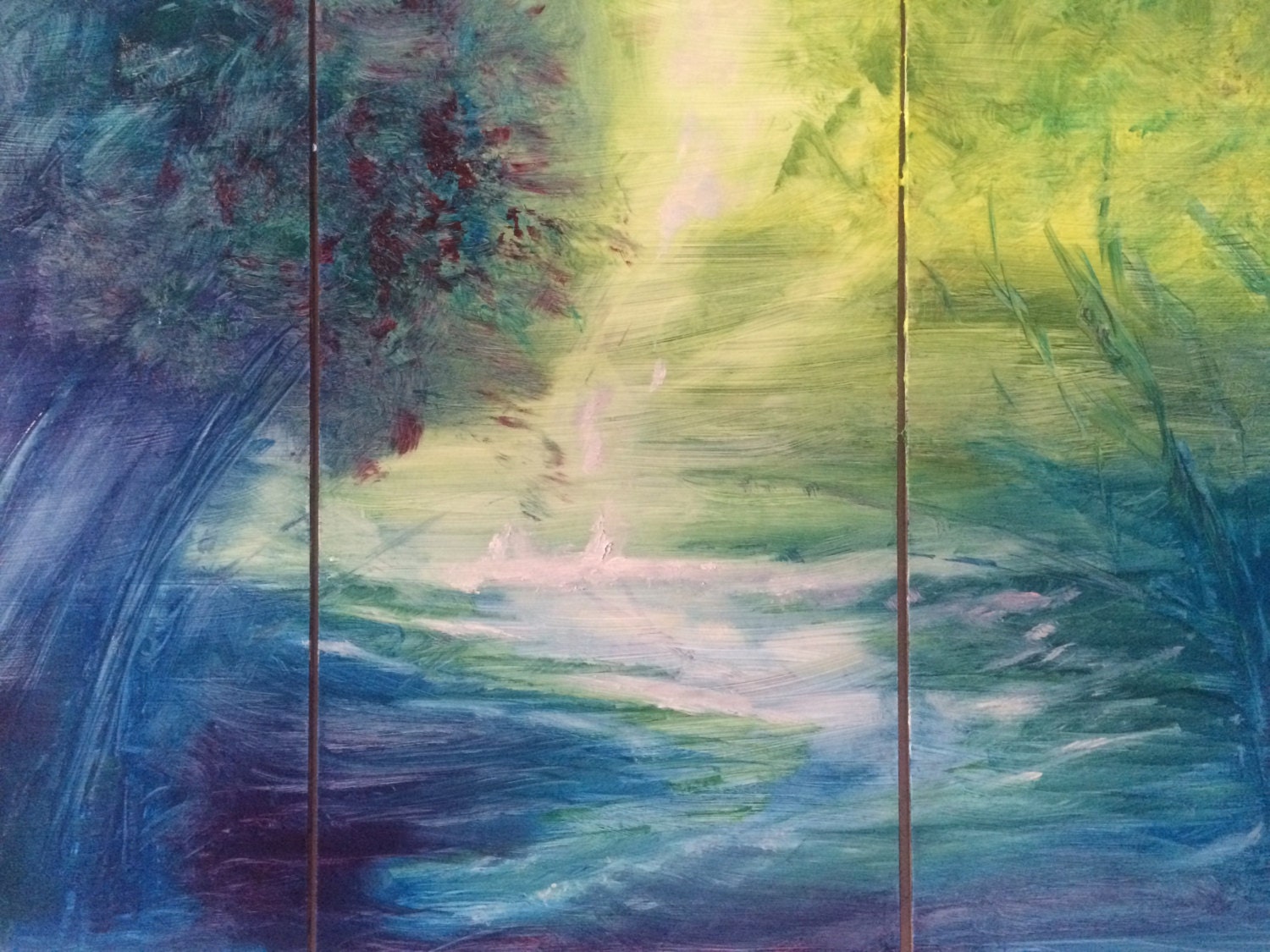 Multi Panel Painting Oil Painting on Wood Panel Framed Etsy