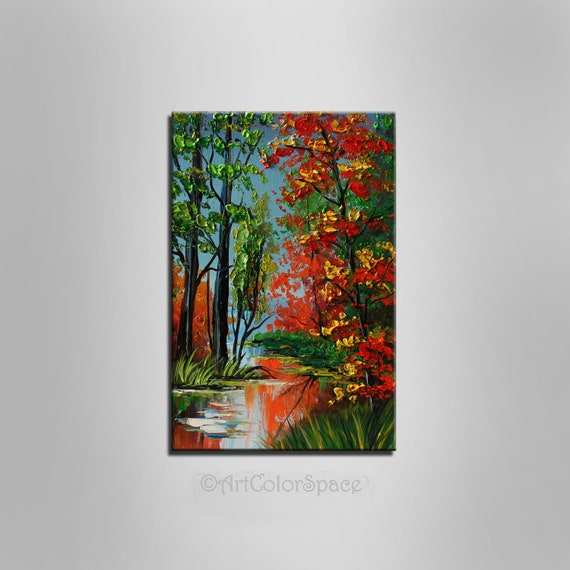 Autumn Painting On Canvas Landscape Wall Art Fall Image 0