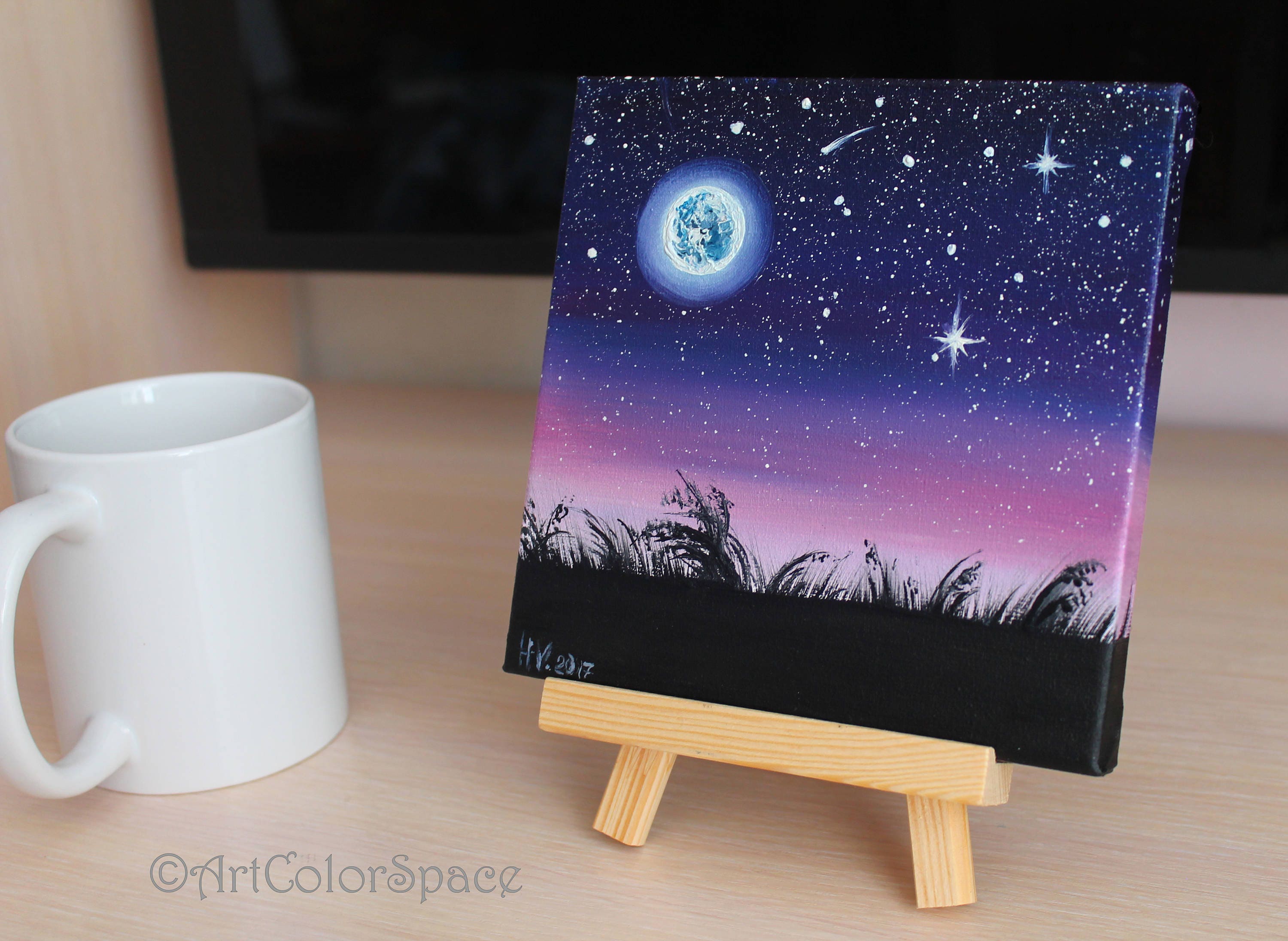 4PM Sky Painting, Acrylic on 5x7” canvas - Mayra González 's Ko-fi Shop -  Ko-fi ❤️ Where creators get support from fans through donations,  memberships, shop sales and more! The original 'Buy