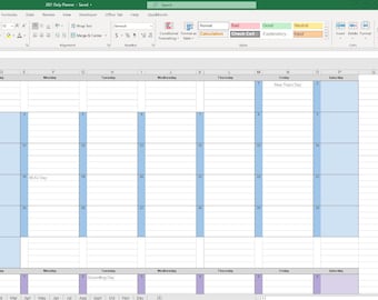Excel Organizer Etsy