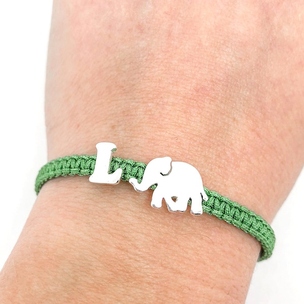 Pulsera elefante, elefante de plata, regalo para hija, amante de animales, pulsera silueta animal, regalo cumpleaños