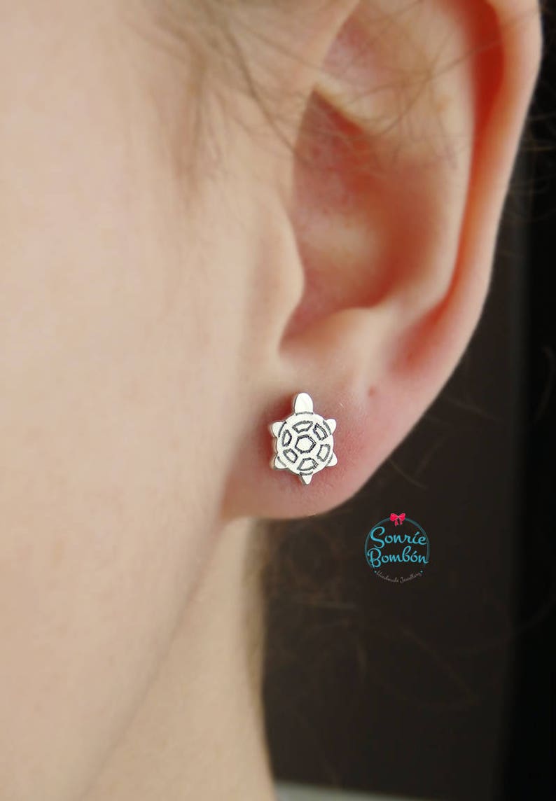 Turtle Silver earrings Silver turtle earrings animals Turtle Animal jewelry earrings Turtle Reptile animal earrings sterling silver
