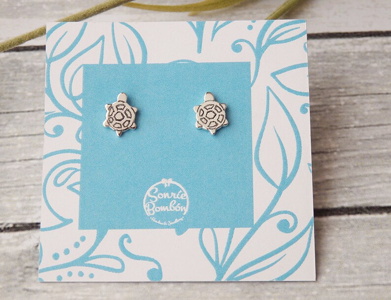 Turtle Silver earrings Silver turtle earrings animals Turtle Animal jewelry earrings Turtle Reptile animal earrings sterling silver
