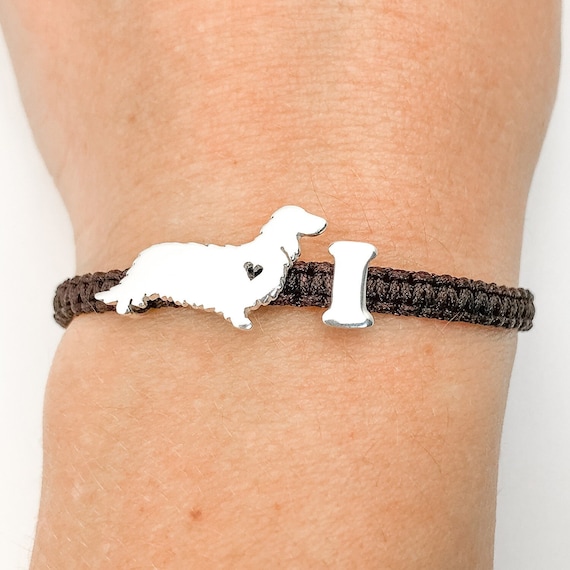 Teckel Dog Bracelet Dachshund Long Haired Dog Miniature Dog Long Hair Sausage Dog Silhouette Weiner Dog Bracelet Doxie Dog Long Haired Etsy Canada