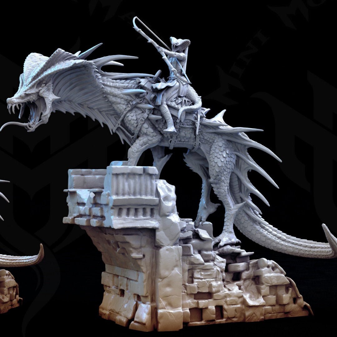 Serpent Hound Miniature DND Pathfinder Tabletop RPG - Etsy