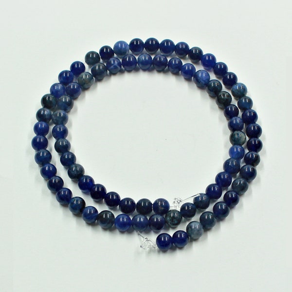 3.75-4mm Round Natural Sodalite Loose Bead, 3.75-4mm Sodalite Round Bead, Round Sodalite Bead, 3.75-4mm Round Blue Bead, 3.75-4mm Blue Bead