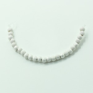 25pc perlas de plata esterlina Stardust, 925 cuentas de plata de ley, cuentas de plata brillante, 5 mm de la rueda de plata de ley cuentas, perlas redondas de polvo estelar