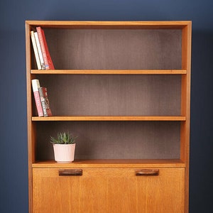 Vintage G plan Sierra 1960s Teak Grey  Display Drinks Cabinet Bookcase