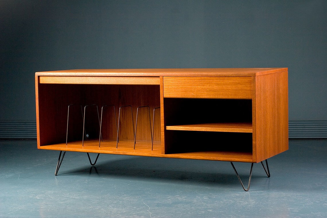 Vintage Teak G Plan 1970s Record Tv Media Stand Unit Etsy