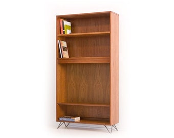 Vintage Midcentury  G PLAN teak bookcase on hairpin legs  60s 70s