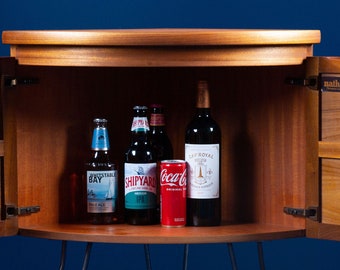 Mid Century Vintage Teak Cornet Nathan Drinks Bed Side Cupboard Cabinet