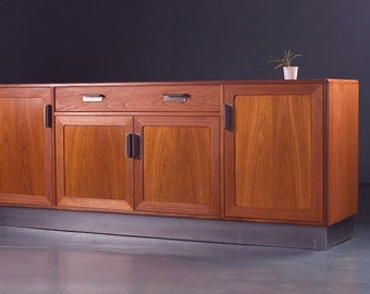 G Plan Mid Century 1970er Jahre Großes Teak Sideboard Schrank Stahl Industrial