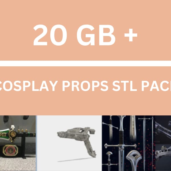 stl pack , Cosplay Props Stl pack , stl files cosplay props , 3d printing cosplay files , cosplay props stl bundle , 3d printer files