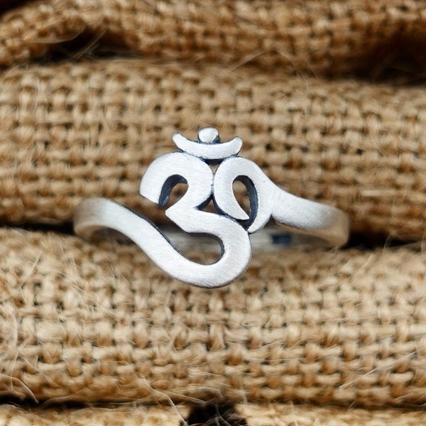 925 Sterling Silver Om Ring, Protection Ring , Adjust Ring Tibetan Ring , Meditation Ring Yoga Jewelry, Gift for Her