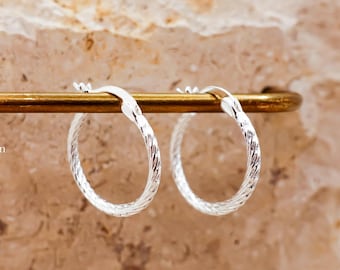 925 Sterling Silver Hoop Earrings, Dainty Minimalist Everyday Jewelry Gift for Her Mom Sis