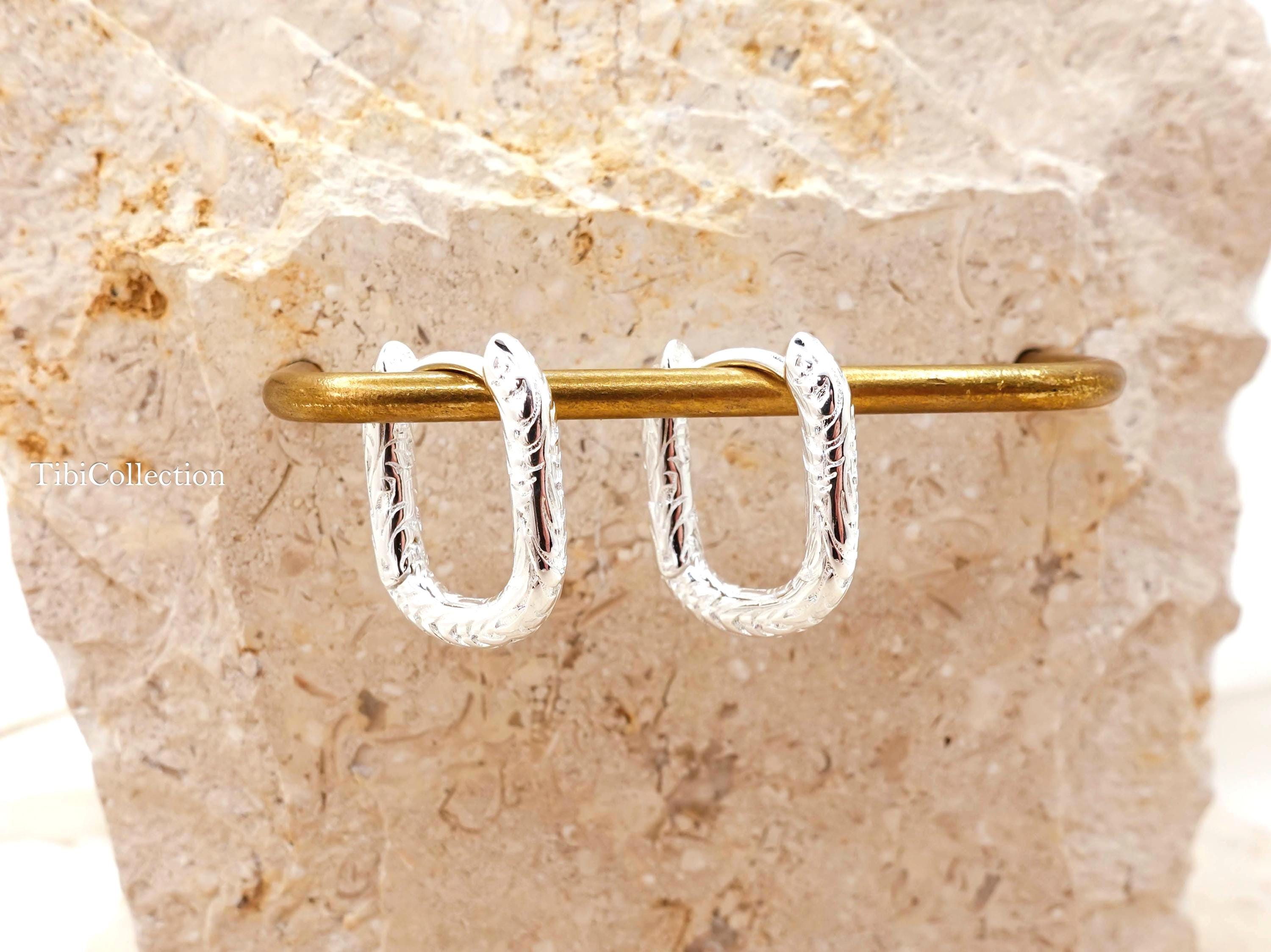 Mens Engraved Hoop Earrings - Etsy