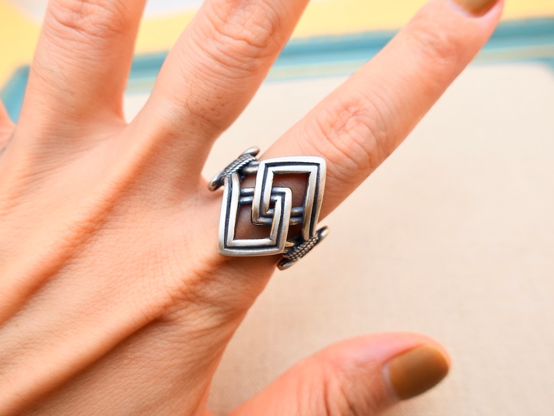 Anello Infinity Loop In Argento Sterling: Fascia A Goccia Aperta - Foto 8