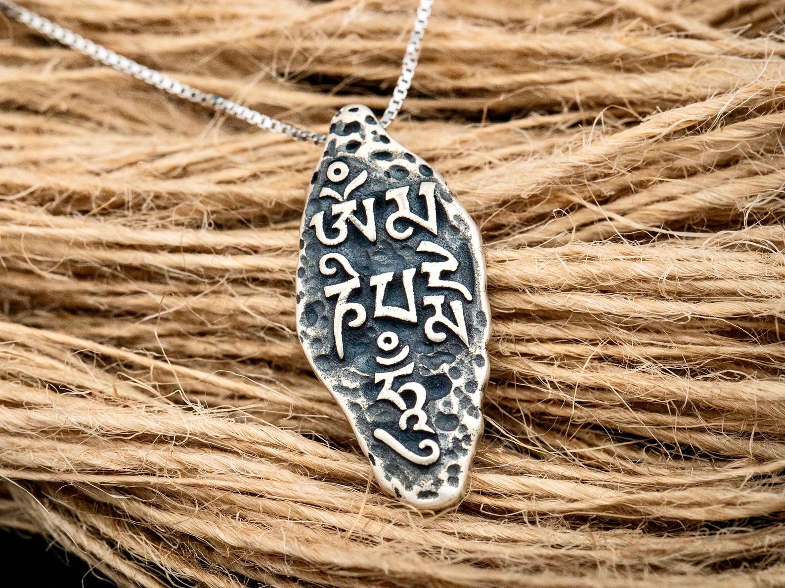 Sterling Silver Tibetan Necklace Buddhist Jewelry Protection Etsy