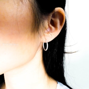 Lightweight sterling silver hoop earrings for everyday wear