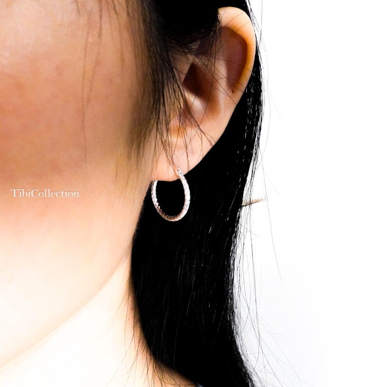 Minimalist shiny hoop earrings elegant everyday jewelry