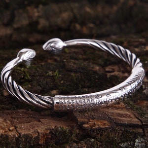 Engraved mantra bracelet, Sterling silver cuff bracelet, lotus flower bracelet, statement bracelet, Buddhist jewelry, protection bracelet