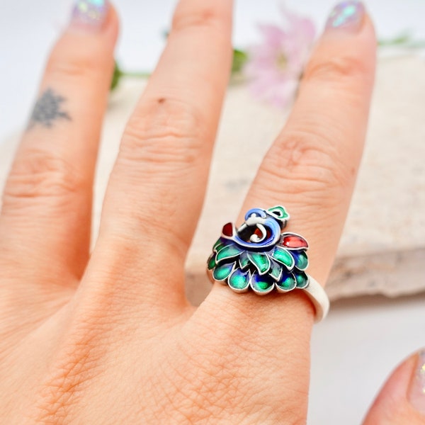 Peacock Ring - Etsy