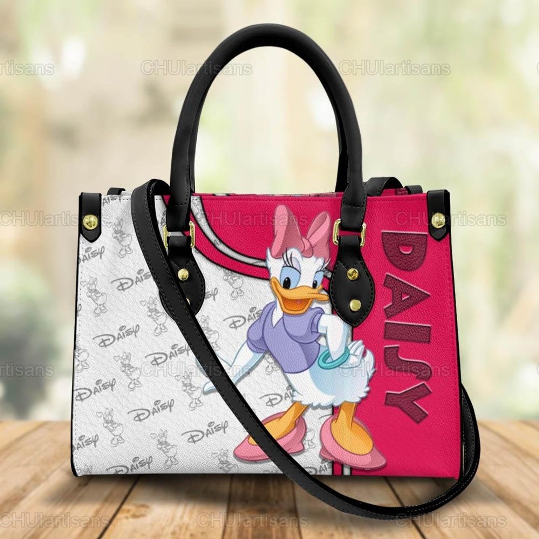 Daisy Duck Handbag, Donald Duck Leather Bag, Daisy Top Handle Bag