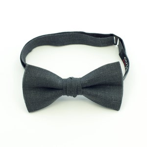 Gray PEWTER Bowtie and Pocket Square Groomsmen Charcoal Bow Tie for ...